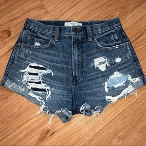 High Waisted Ripped Shorts